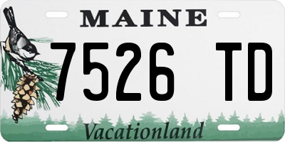 ME license plate 7526TD