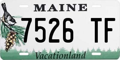 ME license plate 7526TF
