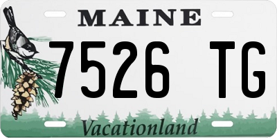 ME license plate 7526TG
