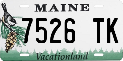 ME license plate 7526TK