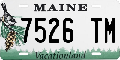 ME license plate 7526TM