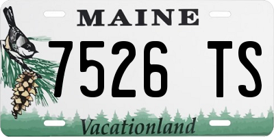 ME license plate 7526TS