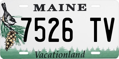 ME license plate 7526TV