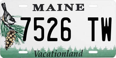 ME license plate 7526TW