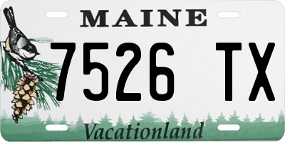 ME license plate 7526TX