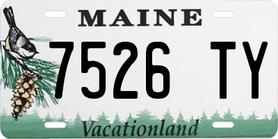 ME license plate 7526TY