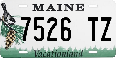 ME license plate 7526TZ