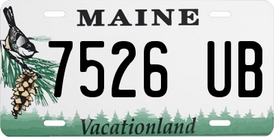 ME license plate 7526UB