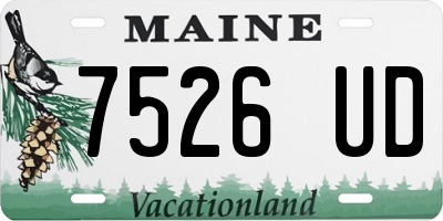 ME license plate 7526UD