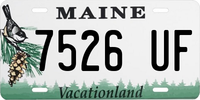 ME license plate 7526UF