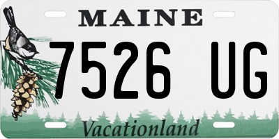ME license plate 7526UG