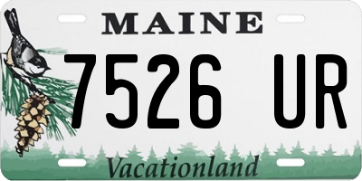 ME license plate 7526UR