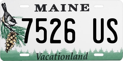 ME license plate 7526US