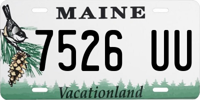 ME license plate 7526UU