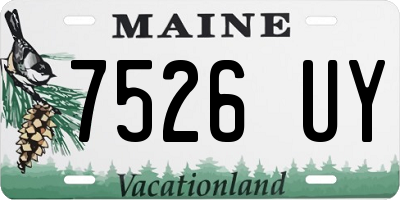 ME license plate 7526UY