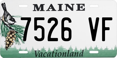 ME license plate 7526VF