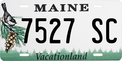 ME license plate 7527SC
