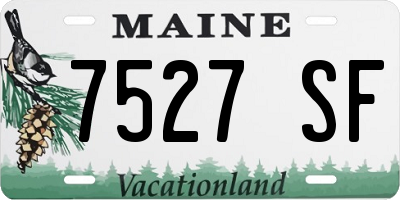 ME license plate 7527SF