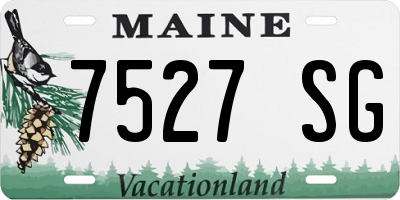 ME license plate 7527SG