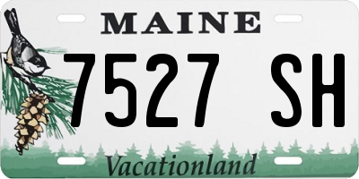 ME license plate 7527SH