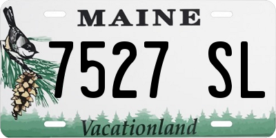 ME license plate 7527SL