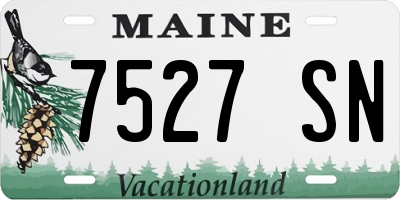 ME license plate 7527SN