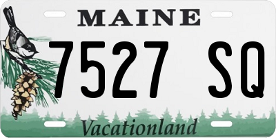 ME license plate 7527SQ