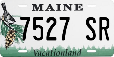 ME license plate 7527SR