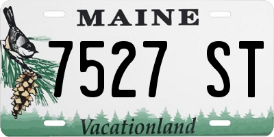 ME license plate 7527ST