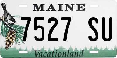 ME license plate 7527SU