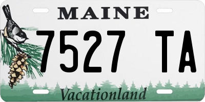 ME license plate 7527TA