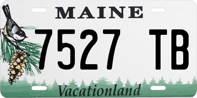 ME license plate 7527TB