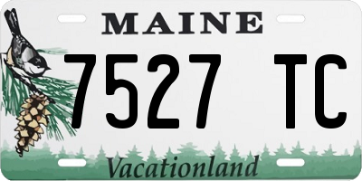 ME license plate 7527TC