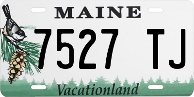 ME license plate 7527TJ