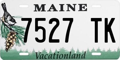 ME license plate 7527TK