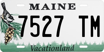 ME license plate 7527TM
