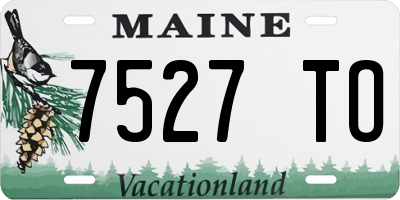 ME license plate 7527TO