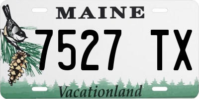 ME license plate 7527TX