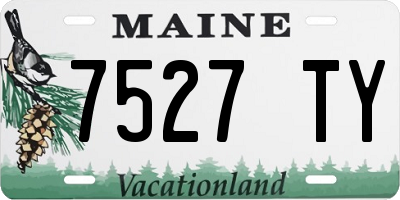 ME license plate 7527TY
