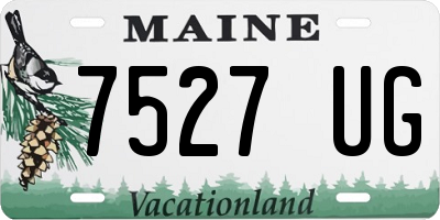 ME license plate 7527UG