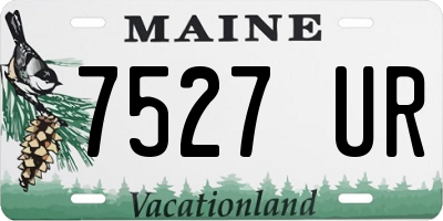 ME license plate 7527UR