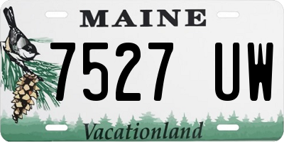 ME license plate 7527UW