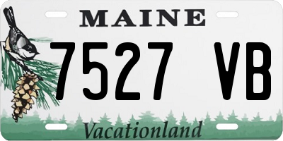 ME license plate 7527VB