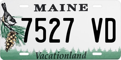 ME license plate 7527VD