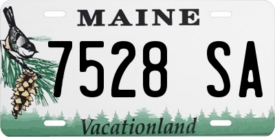 ME license plate 7528SA