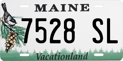 ME license plate 7528SL