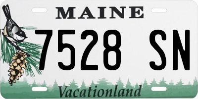 ME license plate 7528SN