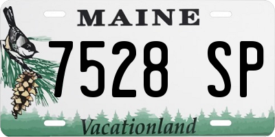 ME license plate 7528SP