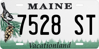 ME license plate 7528ST