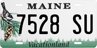 ME license plate 7528SU